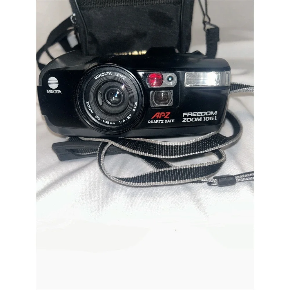 Minolta Freedom Zoom 105i APZ & Autopak 600-X 35mm Film Camera Bundle NOT TESTED